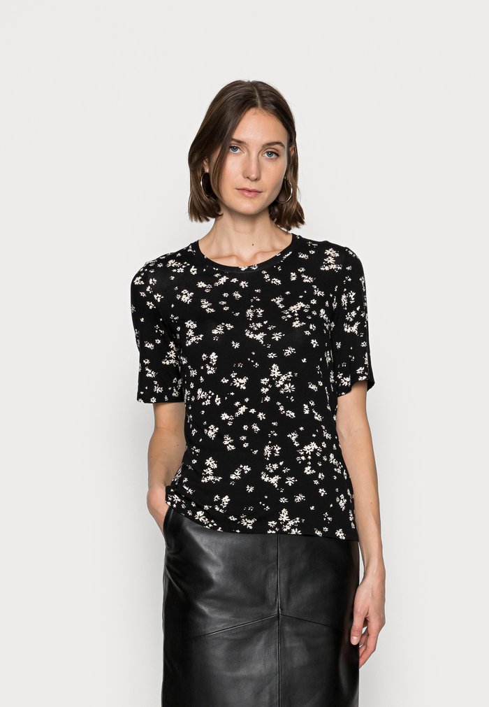 T Chemises Anna Field Print Noir Femme | PTP-1108121